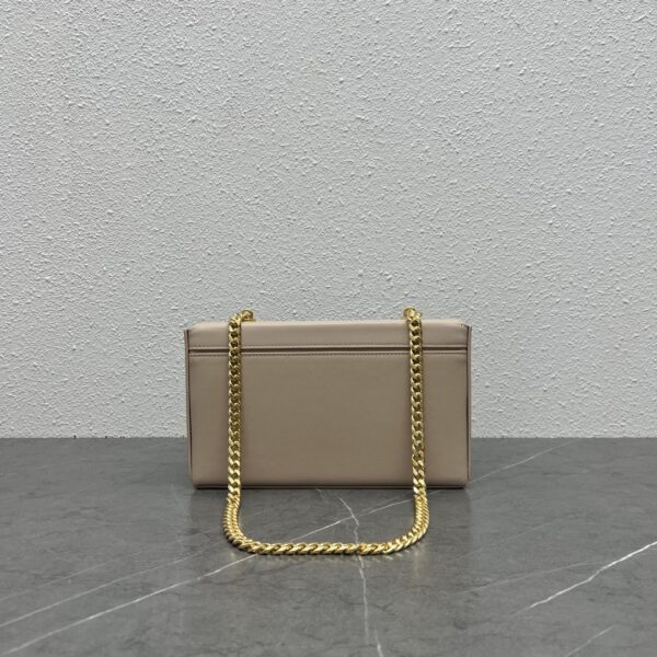 1:1 Replica Celine Chain Box Triomphe Bag Beige For Women 9in/22cm