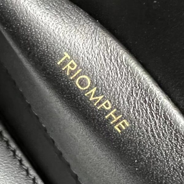 1:1 Replica Celine Chain Box Triomphe Bag Black For Women 9in/22cm 110803BF4.38NO