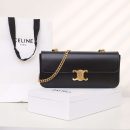 1:1 Replica Celine Chain Shoulder Bag Black For Women 13in/33cm