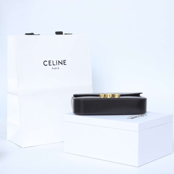 1:1 Replica Celine Chain Shoulder Bag Black For Women 8in/20.5cm 197993BF4.38NO