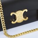1:1 Replica Celine Chain Shoulder Bag Black For Women 8in/20.5cm 197993BF4.38NO
