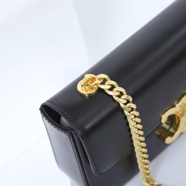 1:1 Replica Celine Chain Shoulder Bag Black For Women 8in/20.5cm 197993BF4.38NO