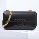 1:1 Replica Celine Chain Shoulder Bag Black/Brown For Women 8in/20.5cm