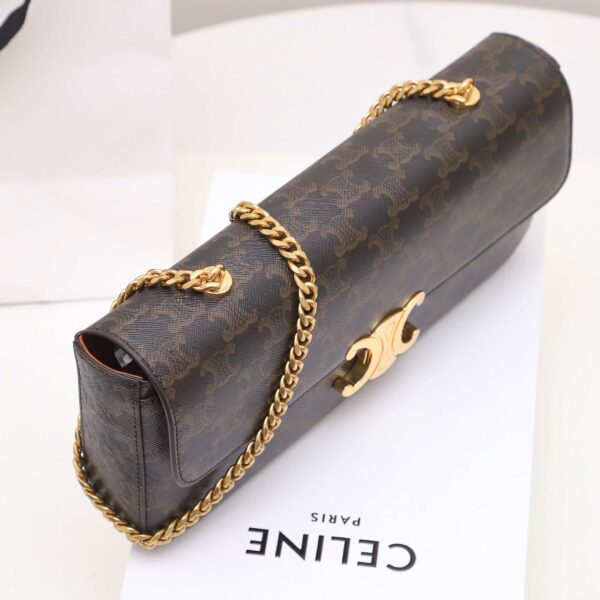 1:1 Replica Celine Chain Shoulder Bag Brown For Women 13in/33cm