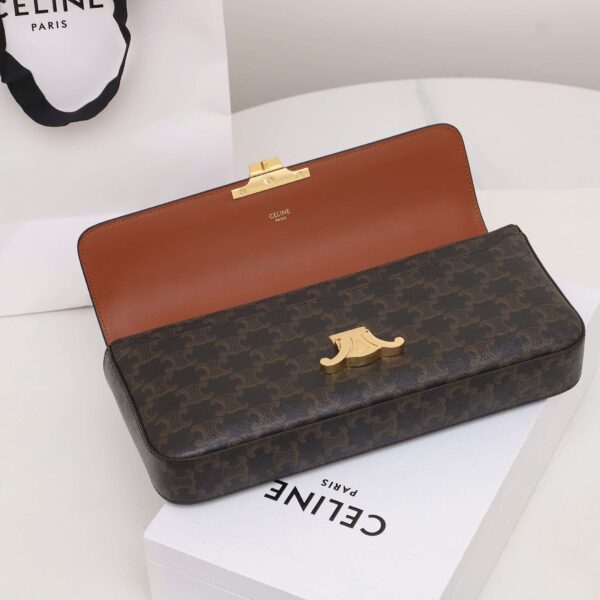 1:1 Replica Celine Chain Shoulder Bag Brown For Women 13in/33cm