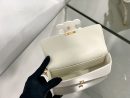 1:1 Replica Celine Chain Shoulder Bag Cuir Triomphe White For Women 7.9in/20cm