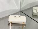 1:1 Replica Celine Chain Shoulder Bag Cuir Triomphe White For Women 7.9in/20cm
