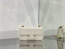 1:1 Replica Celine Chain Shoulder Bag Cuir Triomphe White For Women 7.9in/20cm