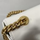 1:1 Replica Celine Chain Shoulder Bag Cuir Triomphe White For Women 7.9in/20cm