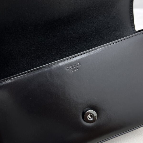 1:1 Replica Celine Chain Shoulder Bag Triomphe Black For Women 8in/20.5cm 197993EQJ.38NN