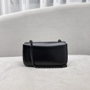 1:1 Replica Celine Chain Shoulder Bag Triomphe Black For Women 8in/20.5cm 197993EQJ.38NN