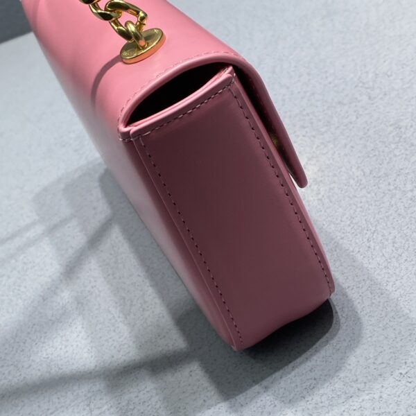 1:1 Replica Celine Chain Shoulder Bag Triomphe Pink For Women 8in/20.5cm