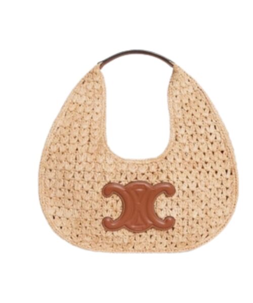 1:1 Replica Celine Classic Panier Hobo Bag Beige For Women 33cm / 13in 112772EYR.02NT