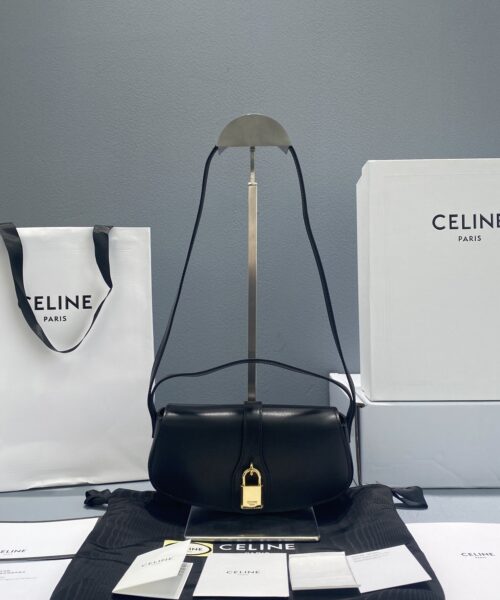 1:1 Replica Celine Clutch On Strap Black For Women 7in/18cm