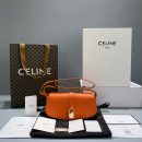 1:1 Replica Celine Clutch On Strap Orange For Women 7in/18cm