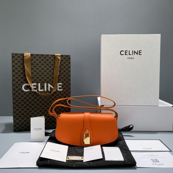 1:1 Replica Celine Clutch On Strap Orange For Women 7in/18cm