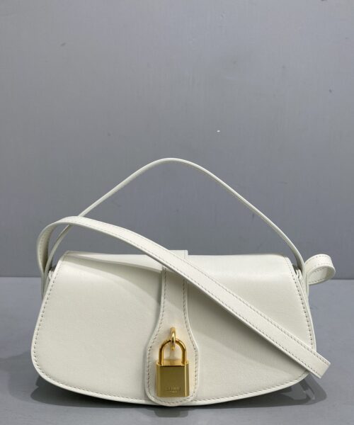 1:1 Replica Celine Clutch On Strap White For Women 7in/18cm 10I593DQ1.01OP