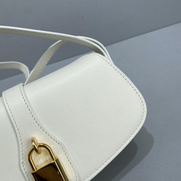 1:1 Replica Celine Clutch On Strap White For Women 7in/18cm 10I593DQ1.01OP