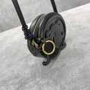 1:1 Replica Celine Crossbody Oval Purse Cuir Triomphe Black For Women 6in/16cm 10I703DPQ.38NO