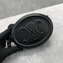 1:1 Replica Celine Crossbody Oval Purse Cuir Triomphe Black For Women 6in/16cm 10I703DPQ.38NO