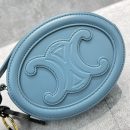 1:1 Replica Celine Crossbody Oval Purse Cuir Triomphe Blue For Women 6in/16cm 10I703DPQ.07DD