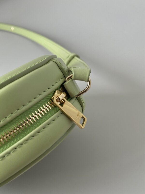 1:1 Replica Celine Crossbody Oval Purse Cuir Triomphe Mint Green For Women 6in/16cm