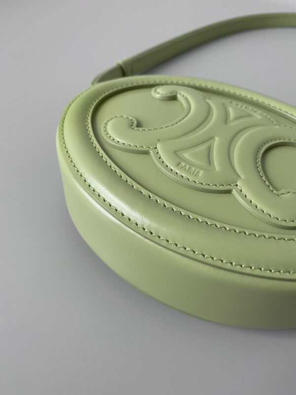 1:1 Replica Celine Crossbody Oval Purse Cuir Triomphe Mint Green For Women 6in/16cm