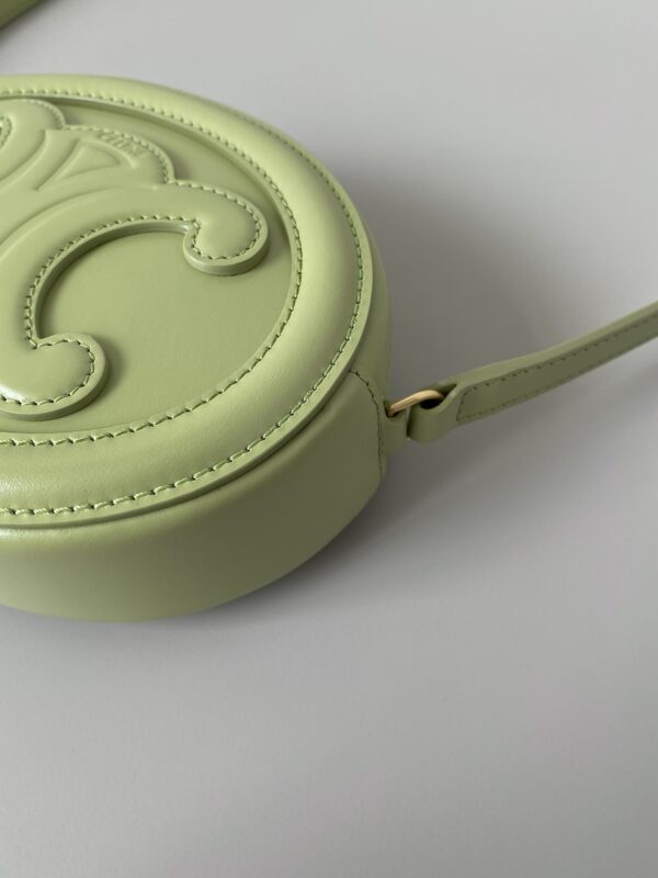 1:1 Replica Celine Crossbody Oval Purse Cuir Triomphe Mint Green For Women 6in/16cm