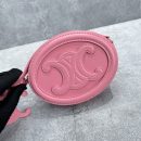 1:1 Replica Celine Crossbody Oval Purse Cuir Triomphe Pink For Women 6in/16cm 10I703DPQ.27LK