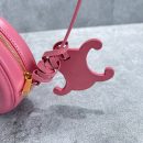 1:1 Replica Celine Crossbody Oval Purse Cuir Triomphe Pink For Women 6in/16cm 10I703DPQ.27LK