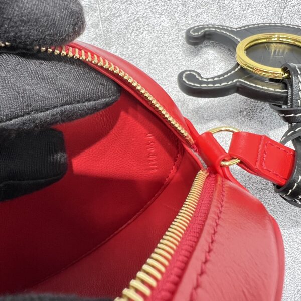 1:1 Replica Celine Crossbody Oval Purse Cuir Triomphe Red For Women 6in/16cm