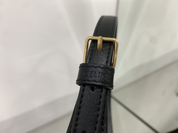 1:1 Replica Celine Cuir Triomphe Bag Black For Women 9in/24cm