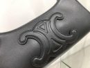 1:1 Replica Celine Cuir Triomphe Bag Black For Women 9in/24cm