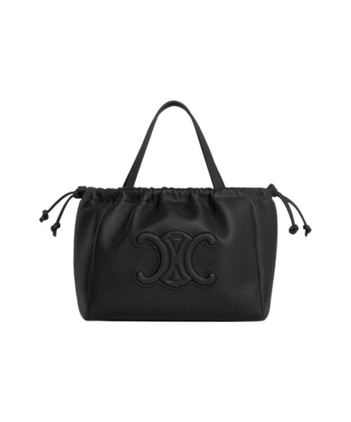 1:1 Replica Celine Cuir Triomphe Black Bag For Women 111013ENY.38NO- 22.5 Cm/ 9 Inches