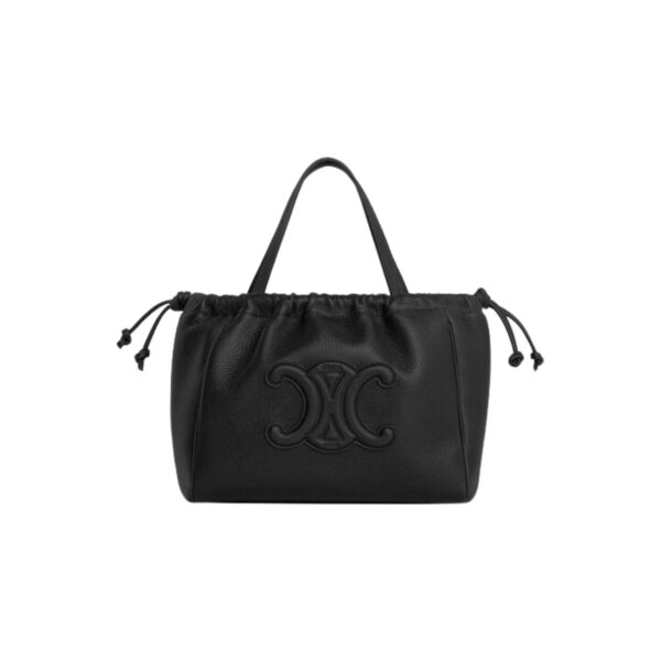 1:1 Replica Celine Cuir Triomphe Black Bag For Women 111013ENY.38NO- 22.5 Cm/ 9 Inches