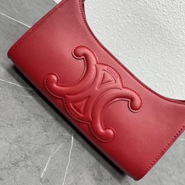 1:1 Replica Celine Cuir Triomphe Shoulder Bag Red For Women 9.4in/24cm