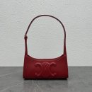 1:1 Replica Celine Cuir Triomphe Shoulder Bag Red For Women 9.4in/24cm