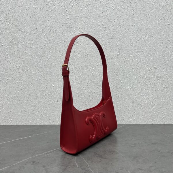 1:1 Replica Celine Cuir Triomphe Shoulder Bag Red For Women 9.4in/24cm