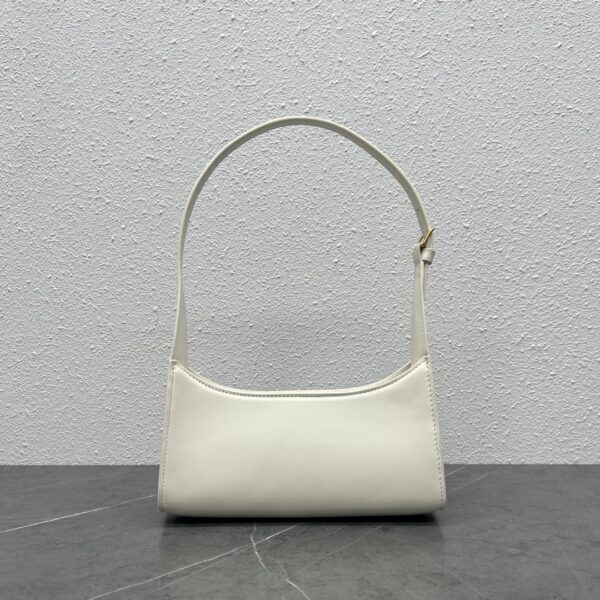 1:1 Replica Celine Cuir Triomphe Shoulder Bag White For Women 9.4in/24cm