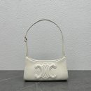1:1 Replica Celine Cuir Triomphe Shoulder Bag White For Women 9.4in/24cm