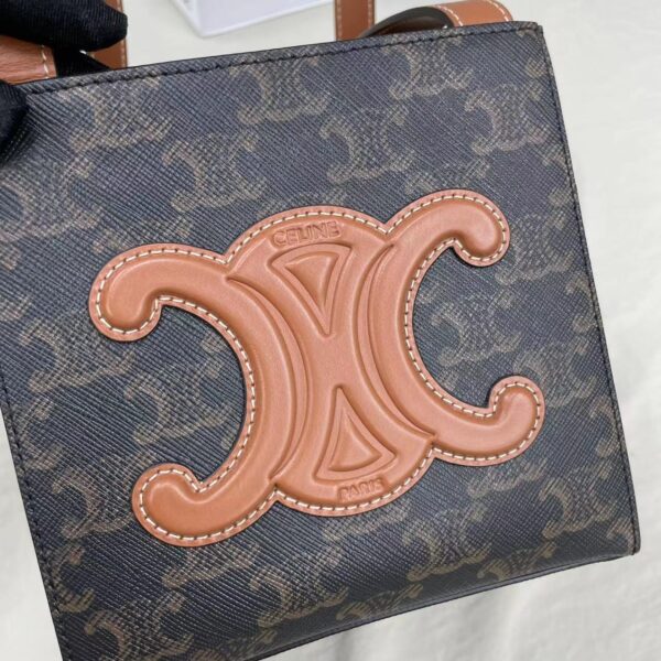 1:1 Replica Celine Cuir Triopé Canvas Cube Bag Triumph Tan For Women 6in/15cm 199202EIN.04LU