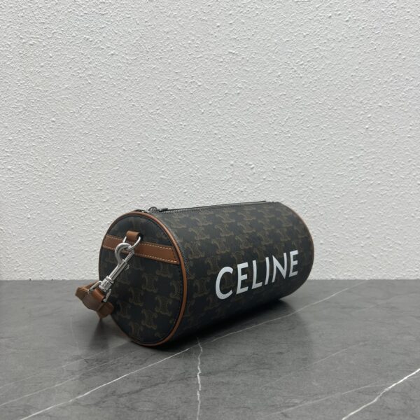1:1 Replica Celine Cylinder Bag In Triomphe Canvas Tan For Women 9in/22cm 110052EJF.04LI