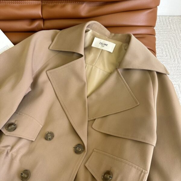 Celine Double Short Jacket Brown For Women