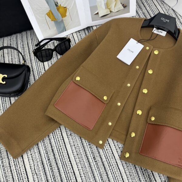 Celine Duffle Jacket Brown For Women