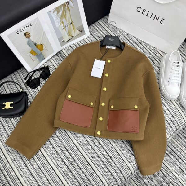 Celine Duffle Jacket Brown For Women