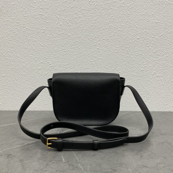 1:1 Replica Celine Folco Cuir Triomphe Black For Women 7in/19cm 198263DU3.38NO