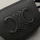 1:1 Replica Celine Folco Cuir Triomphe Black For Women 7in/19cm 198263DU3.38NO
