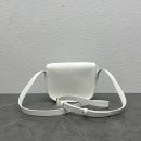 1:1 Replica Celine Folco Cuir Triomphe White For Women 7in/19cm 198263DU3.01BC