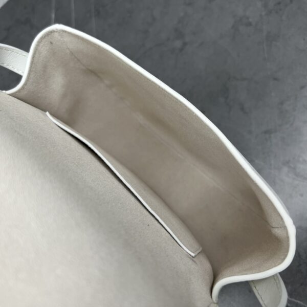 1:1 Replica Celine Folco Cuir Triomphe White For Women 7in/19cm 198263DU3.01BC