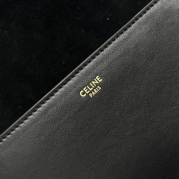 1:1 Replica Celine Folco Cuir Triomphe With Studs Black For Women 7in/19cm